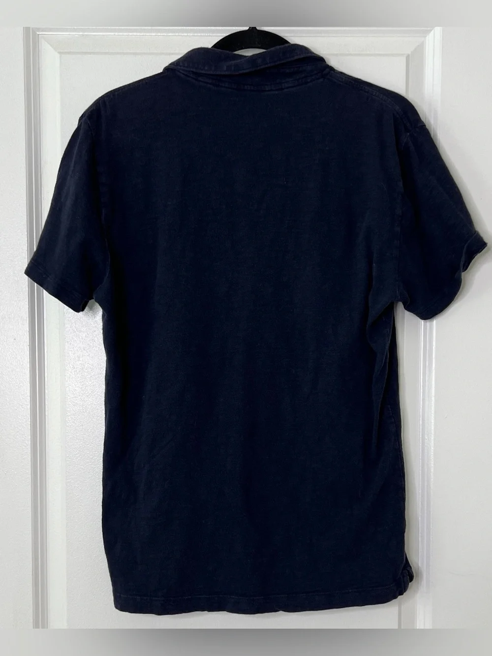 Banana Republic Vintage Navy Blue 100% Cotton Polo Shirt Casual Preppy Classic